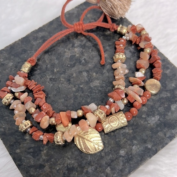 Adjustable bead boho bracelet - Picture 4 of 4